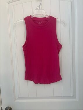 American Eagle Outfitters Women's Ribbed Tank Top - Raspberry Pink Medium